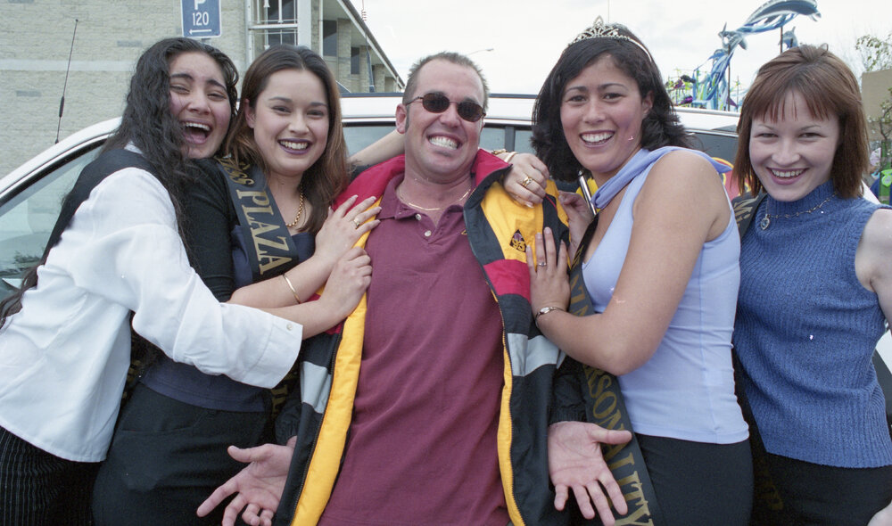 Radio Personality With Miss Plaza Winners 1995