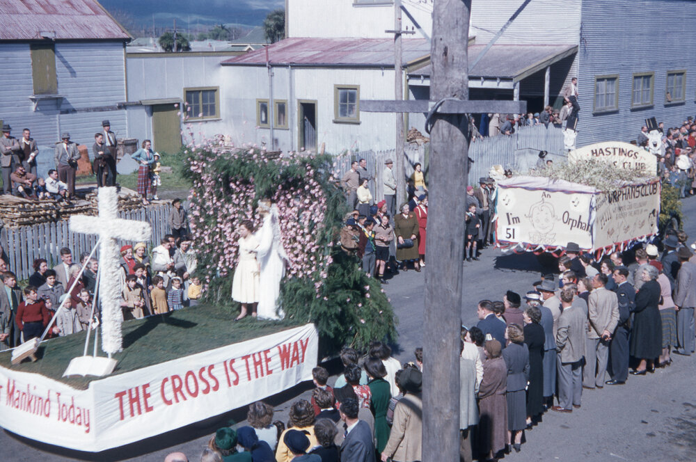 Orphans Club and Salvation Army Floats 1955
