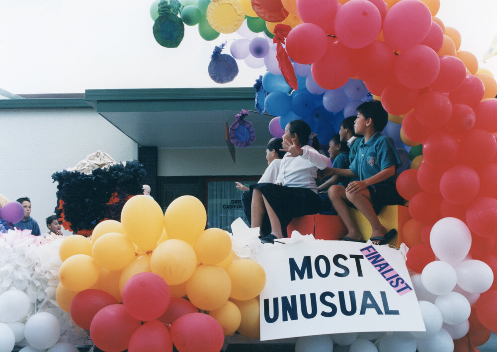 School Children on Parade Float 1996