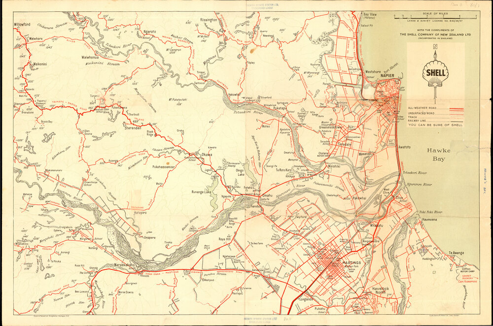 Shell Map of Hastings and Napier