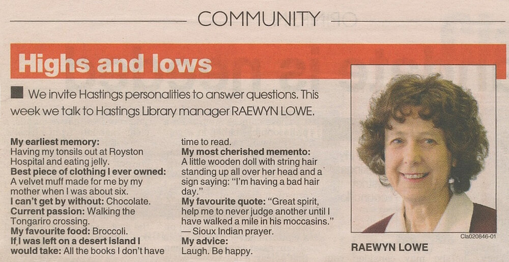 Raewyn Lowe Highs and Lows