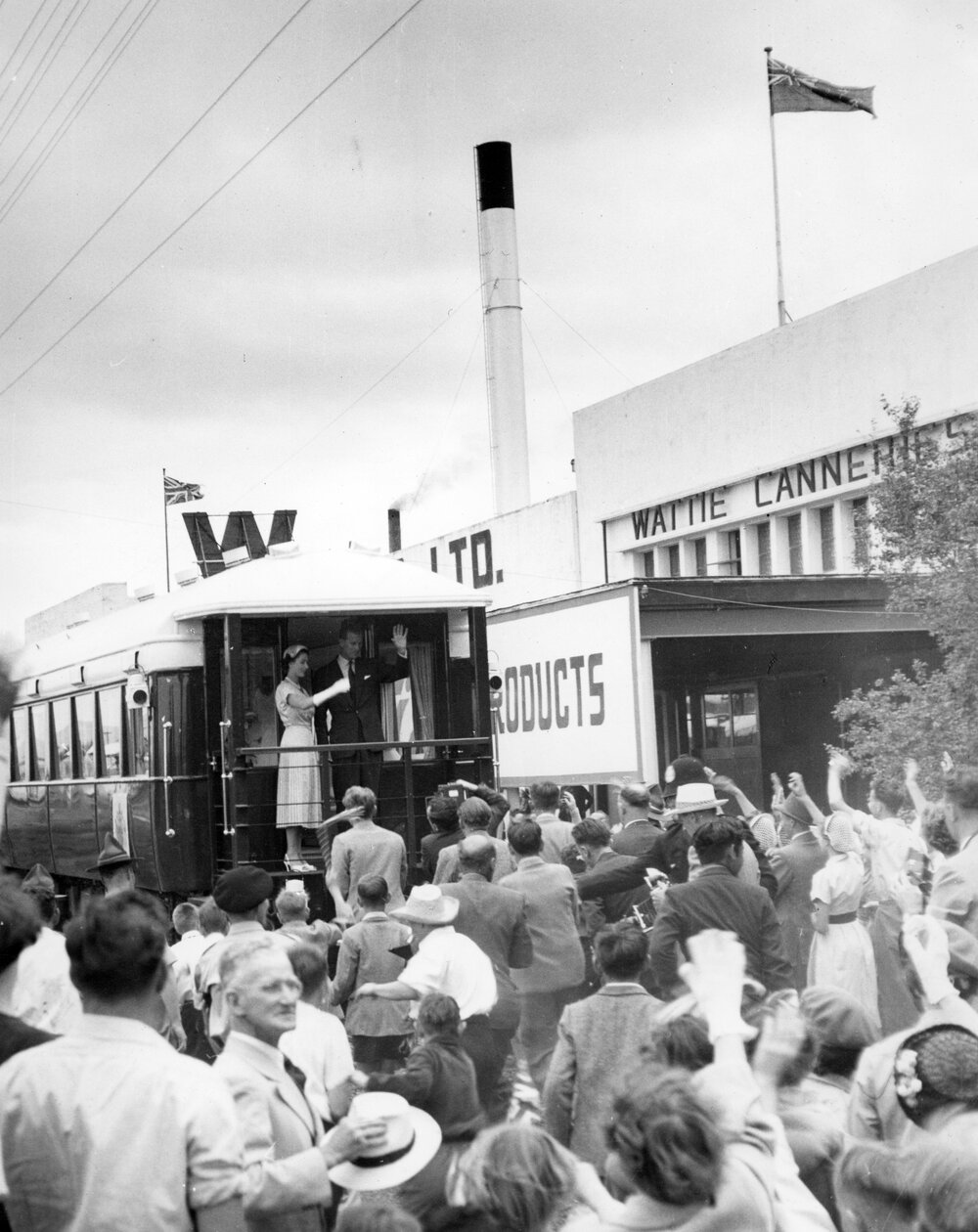 Queen Elizabeth on Train at Hastings
