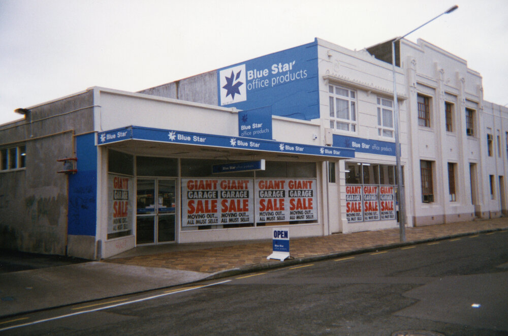 Blue Star Garage Sale Exterior