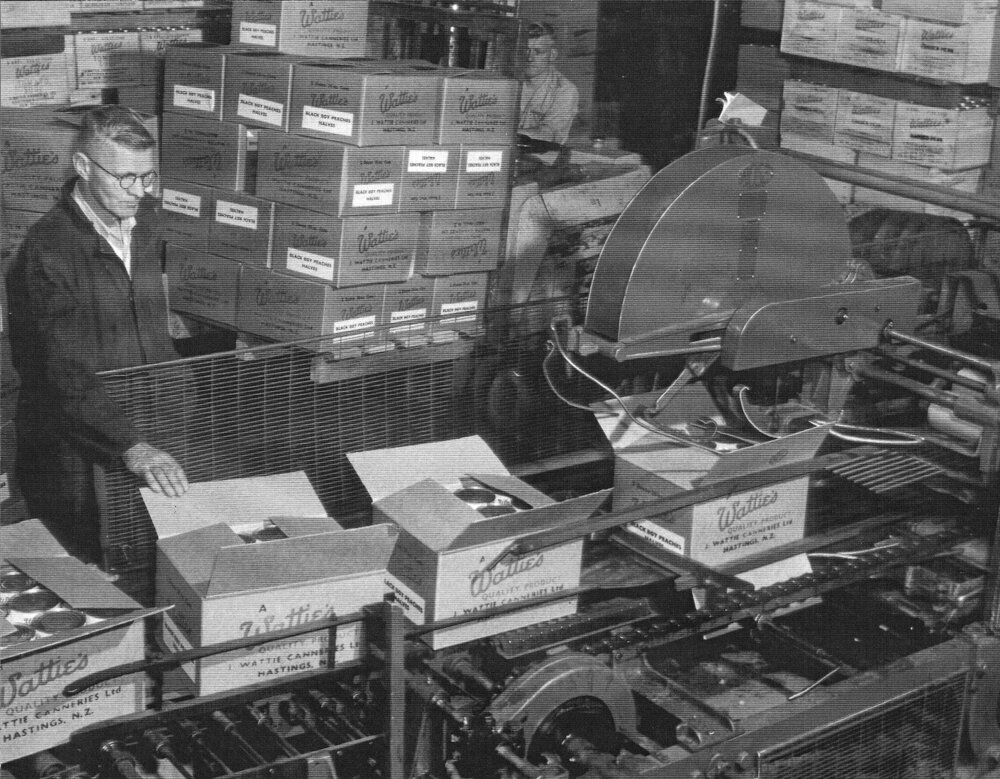 Sealing Boxes of Black Boy Peaches