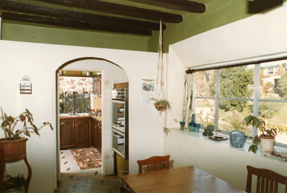 Dining Room and Kitchen at Whare Ra, 1983 