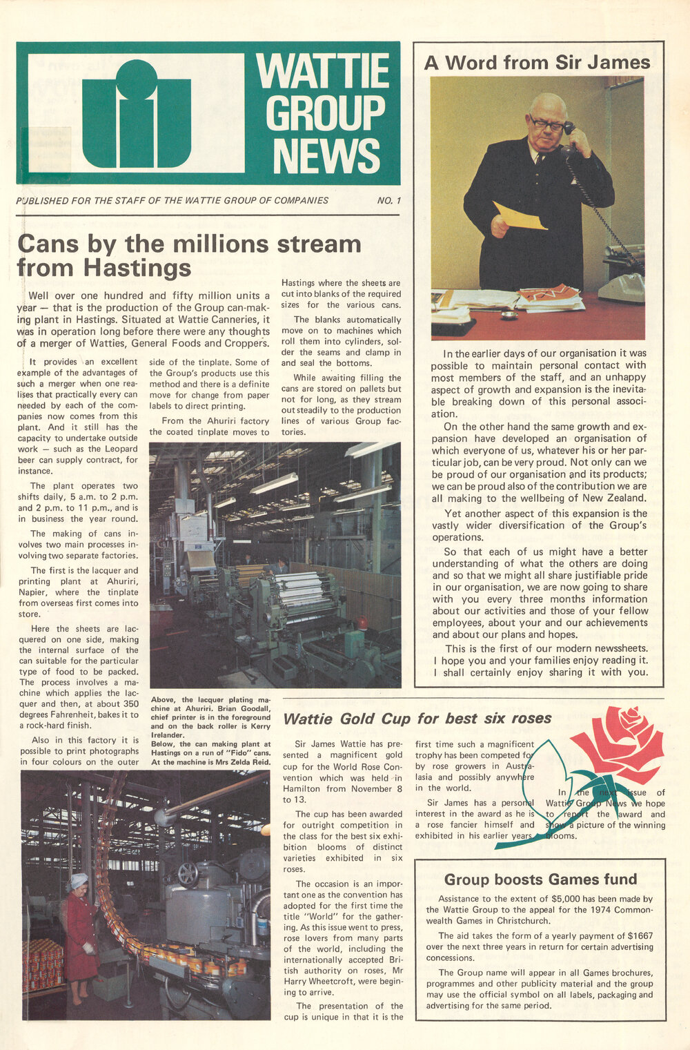 Wattie Group News Issue 1