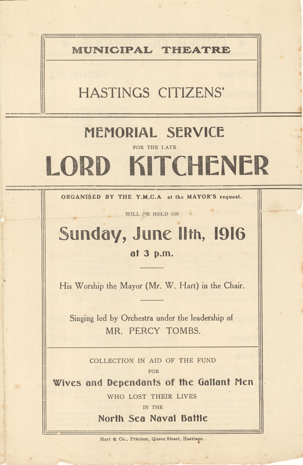 Lord Kitchener Memorial Service
