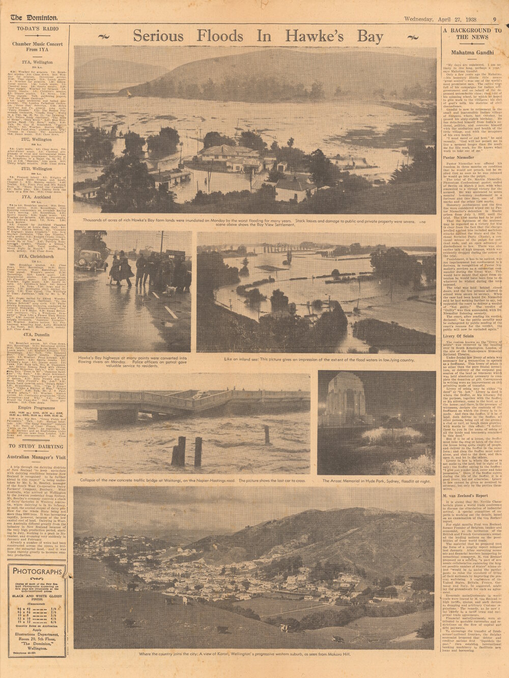 The Dominion, 27 April 1938