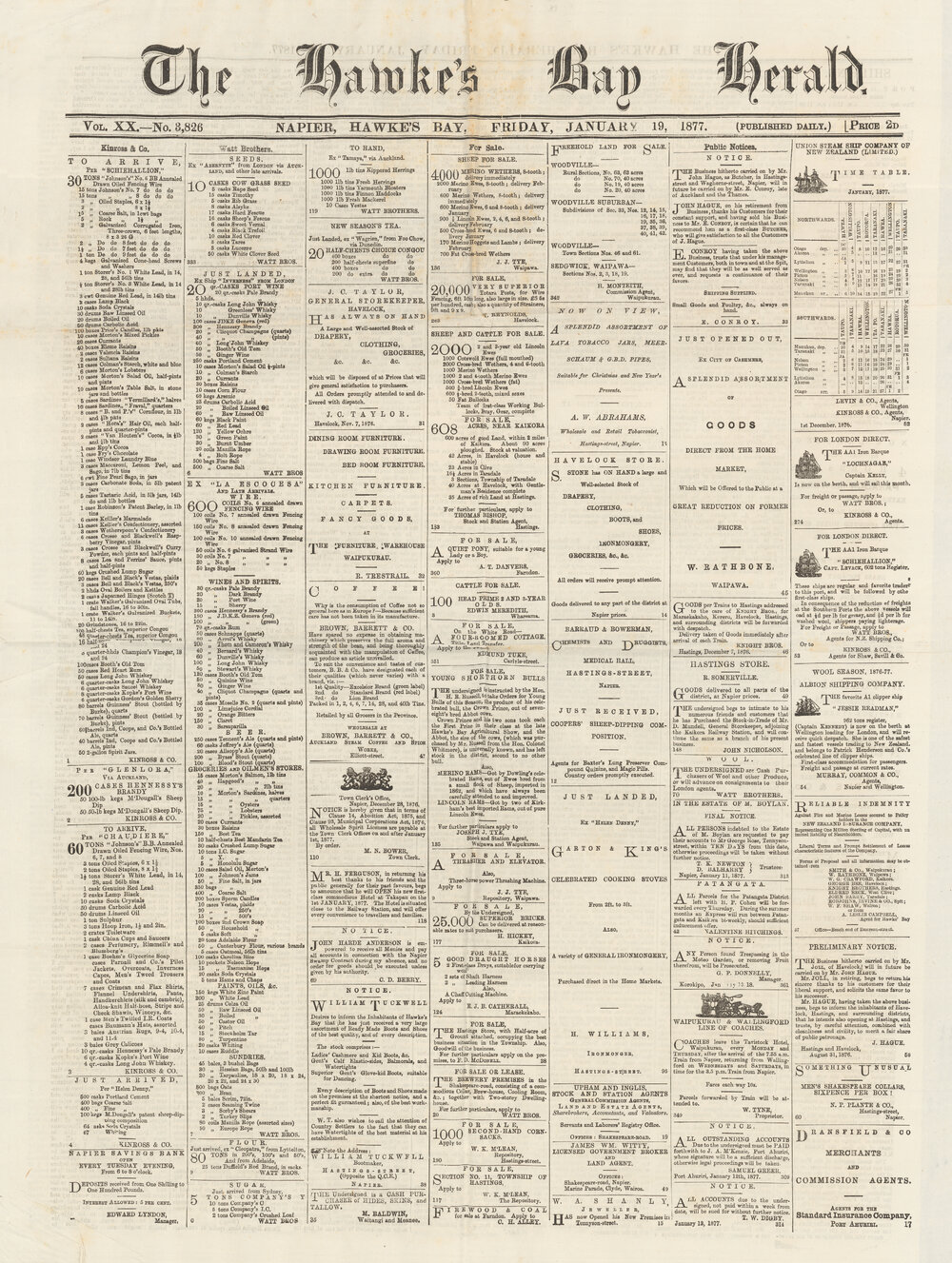 The Hawke's Bay Herald - January 19, 1877