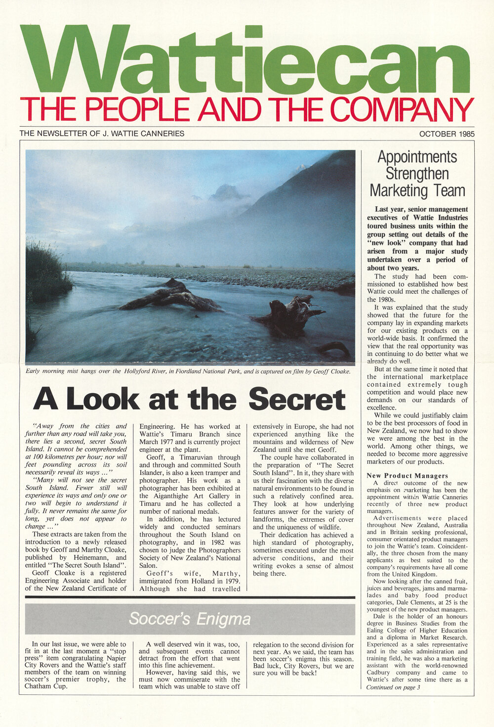 Wattiecan October 1985