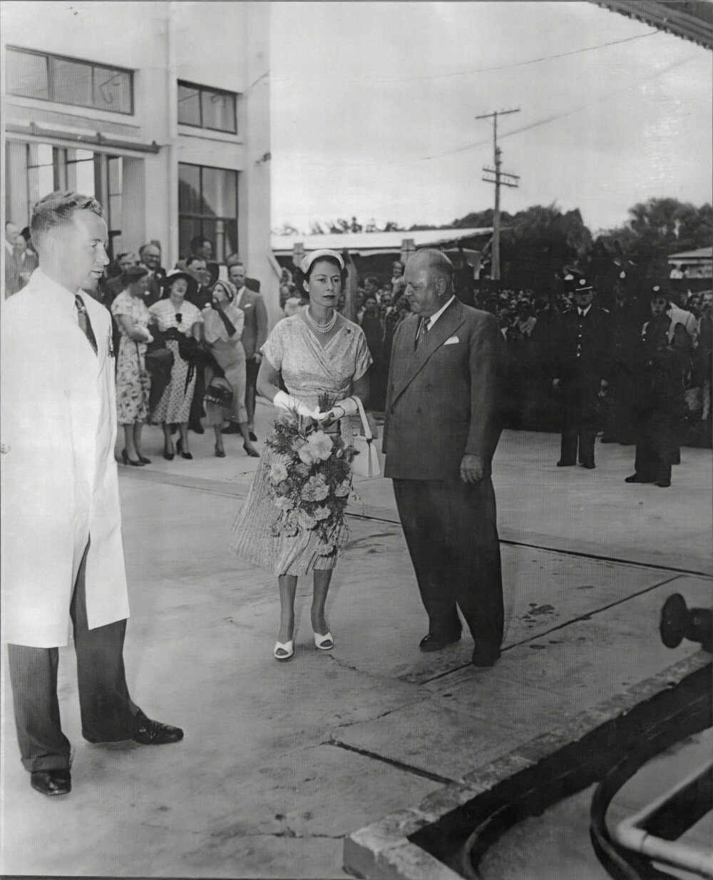 Queen Elizabeth with Sir James Wattie