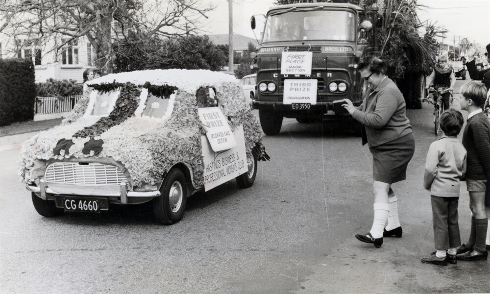 Decorated Car in Blossom Parade