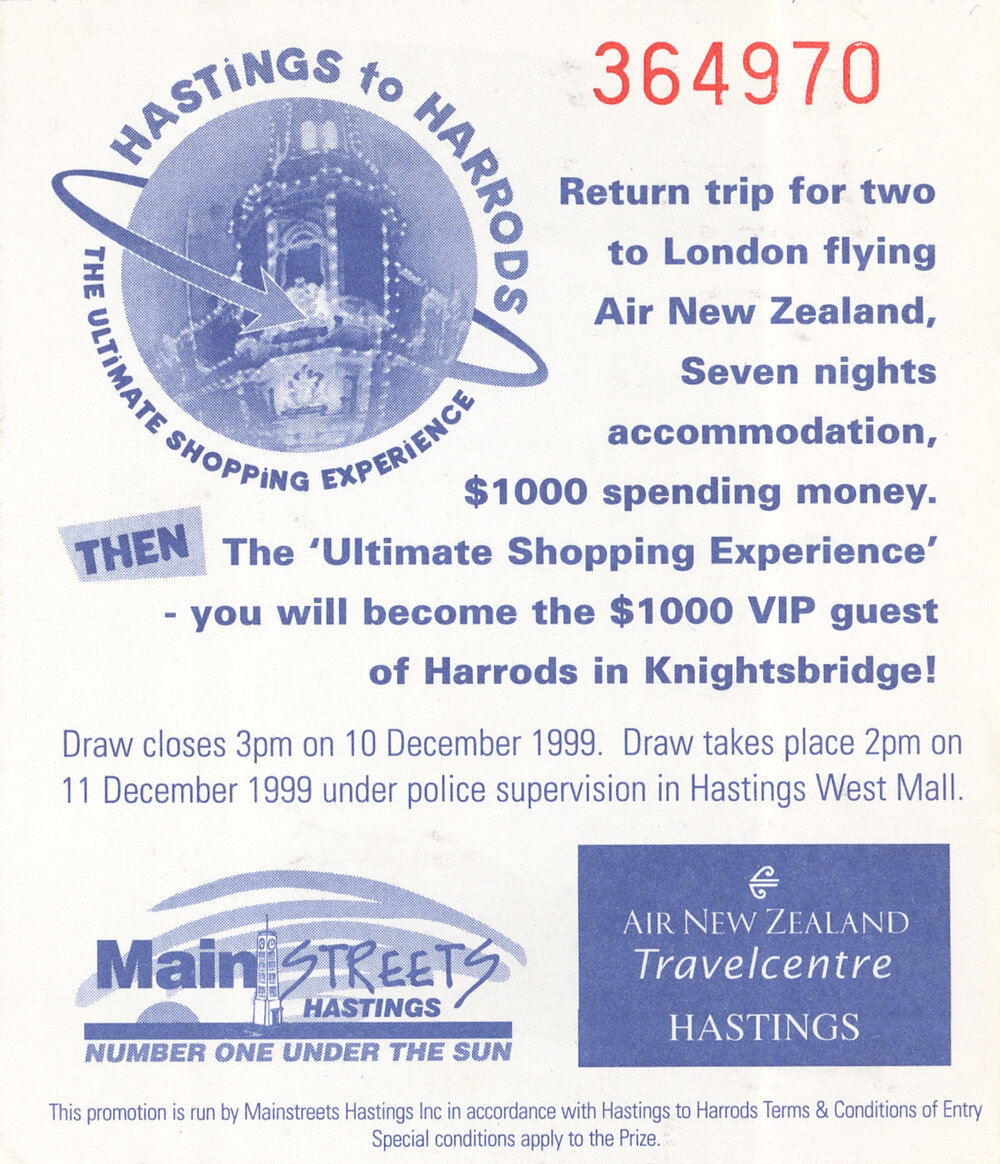 Hastings to Harrods Ticket