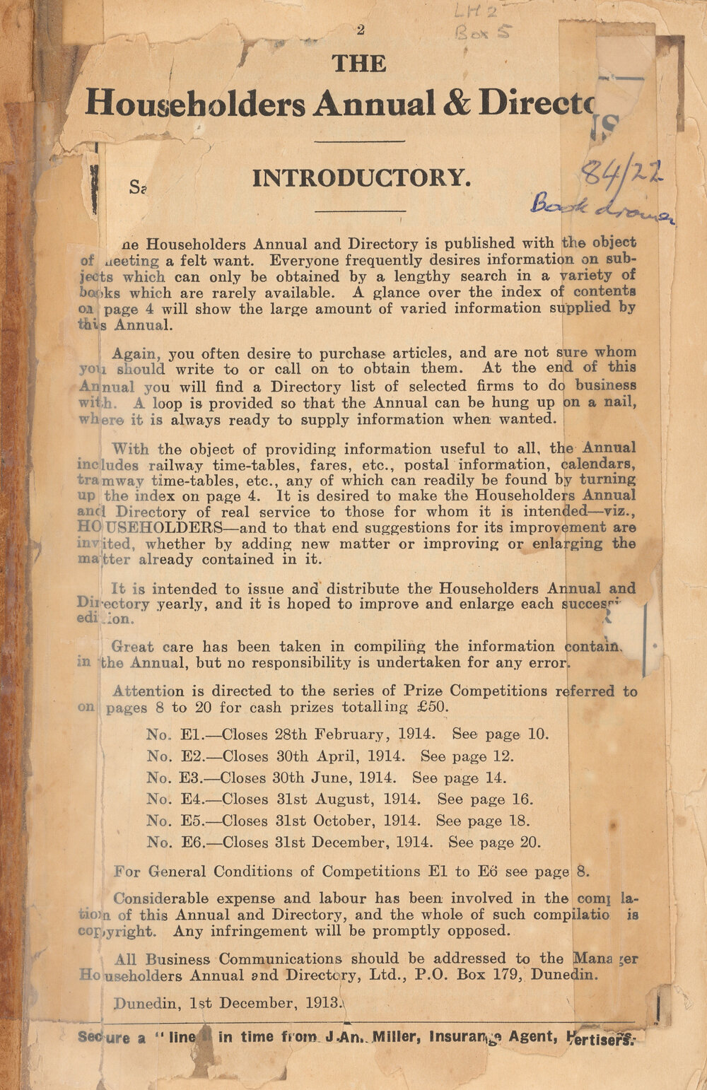 Householders Annual and Directory 1914