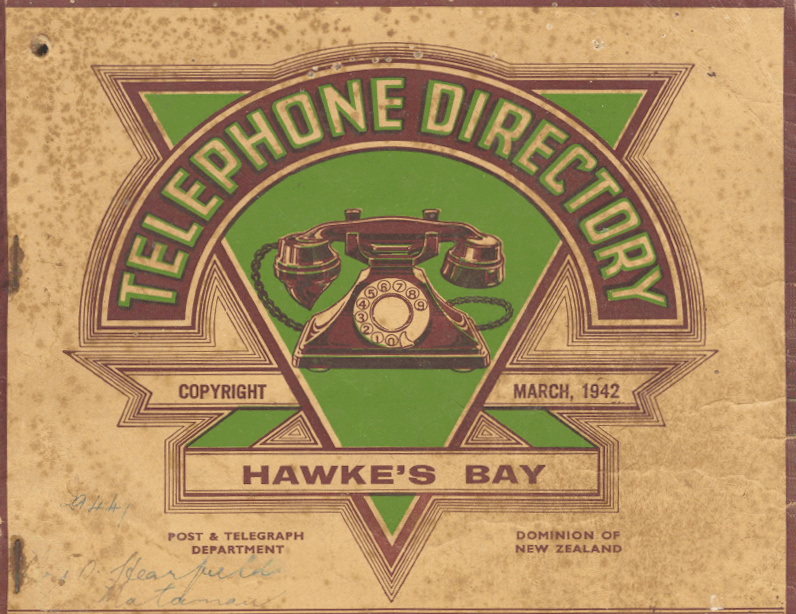 Hawke's Bay Telephone directory 1942