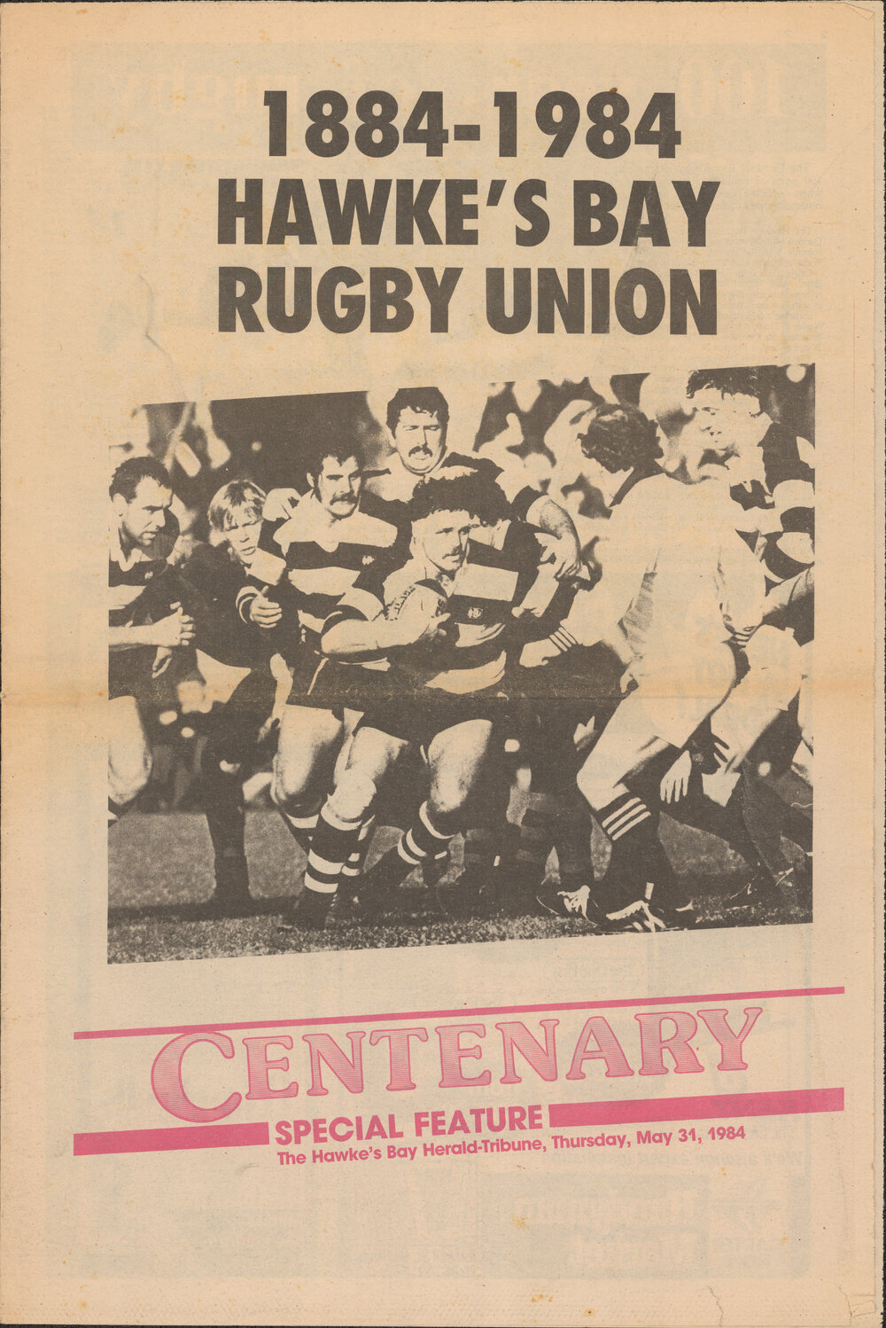 Hawke's Bay Rugby Union Centenary - Newspaper Supplement