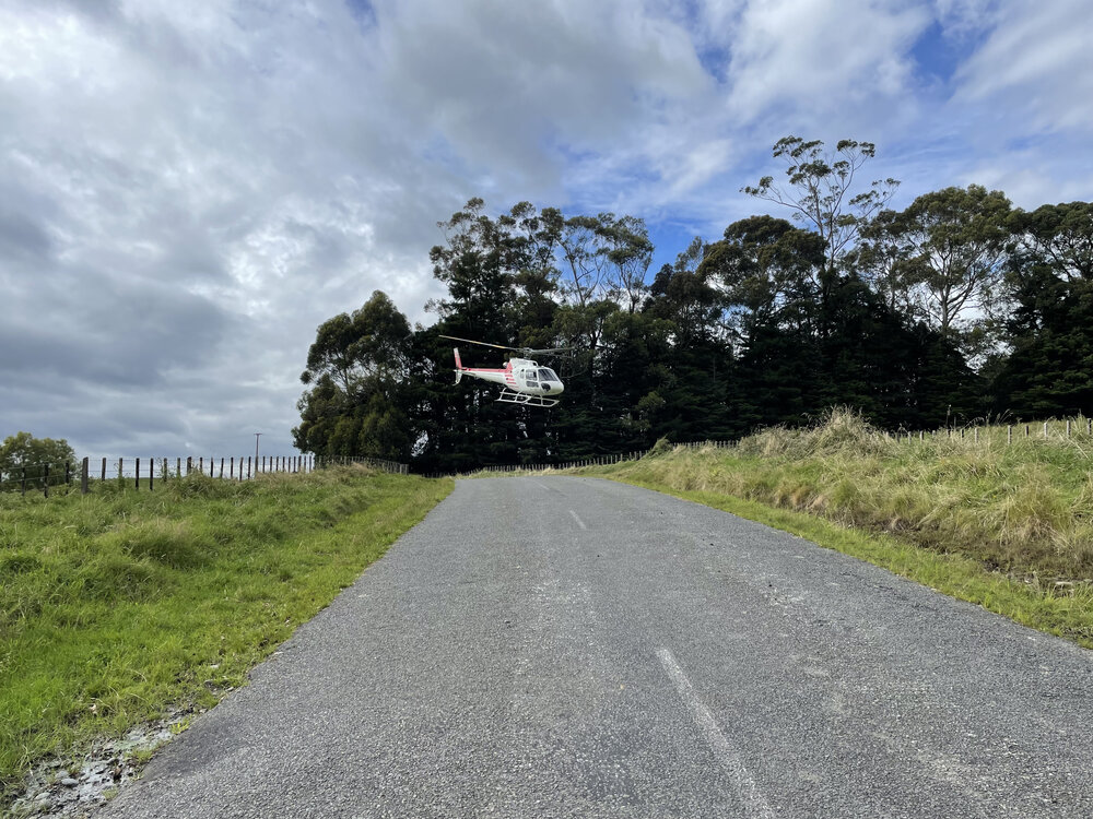 Helicopter on Hendley Road