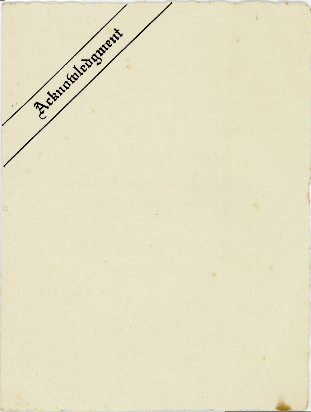 Acknowledgement Card