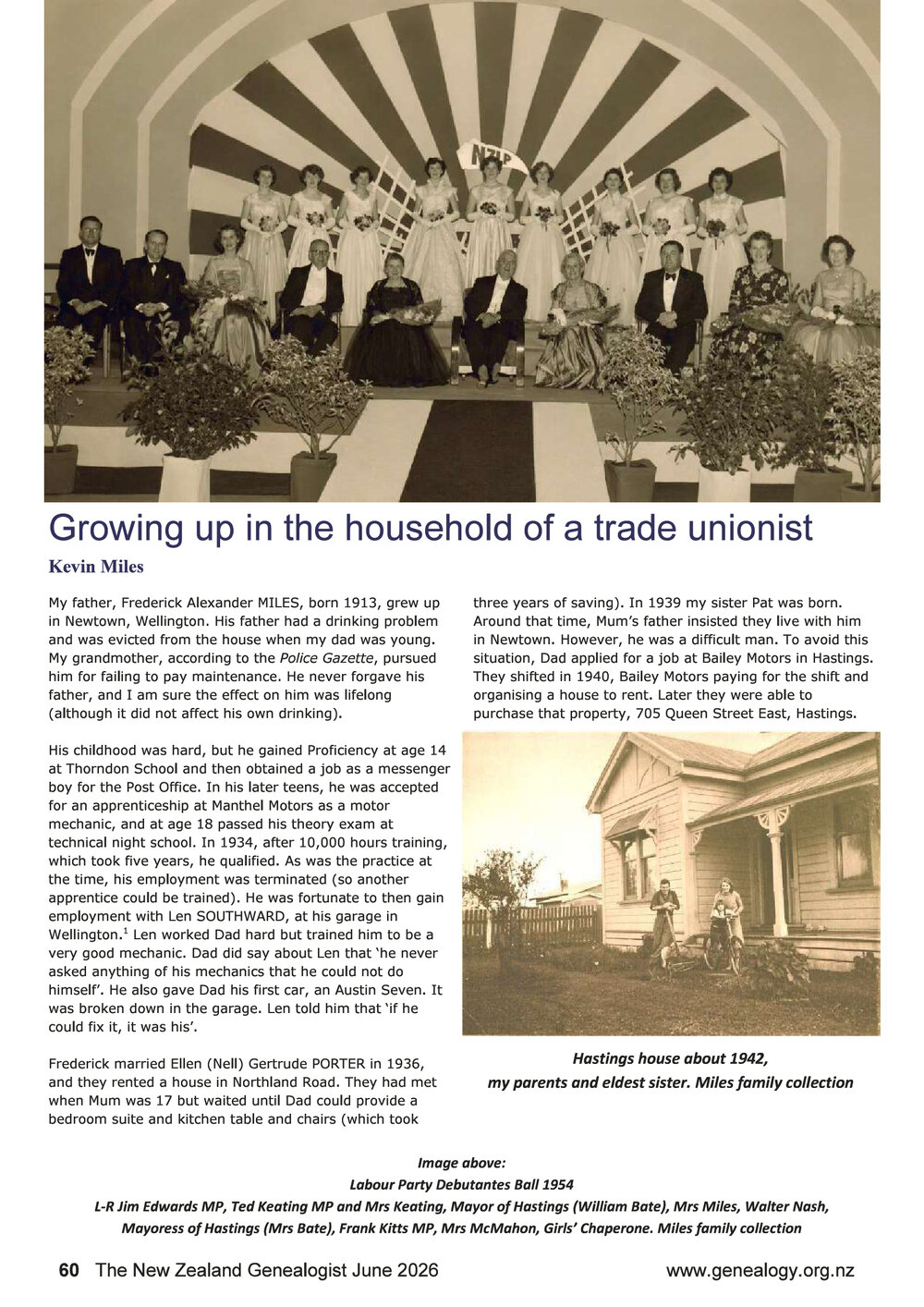 Article: Growing up in the household of a trade unionist