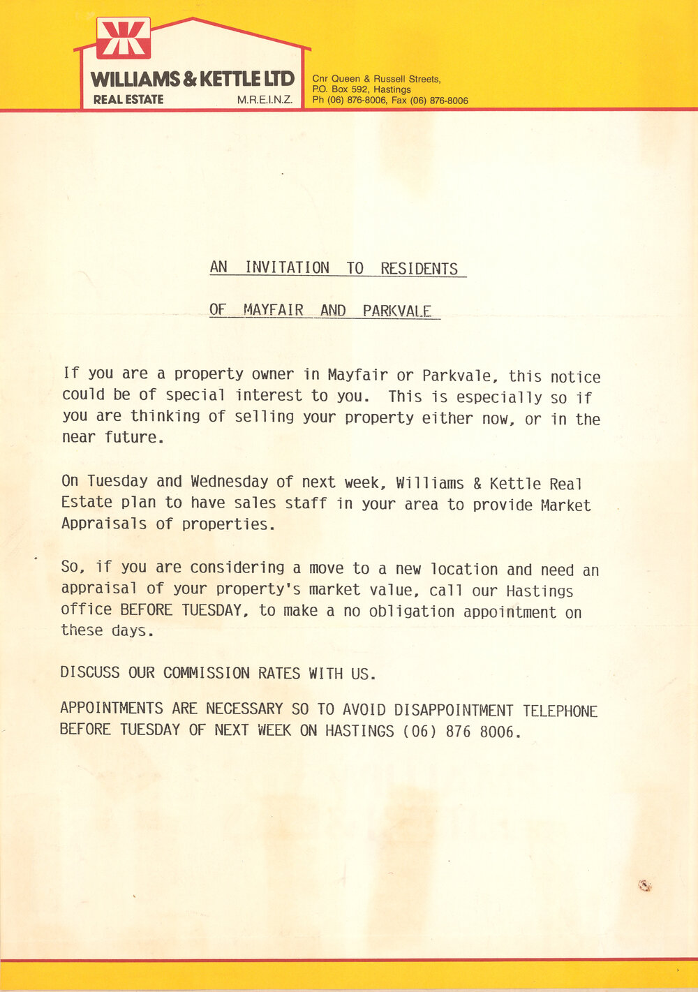 An Invitation to Residents