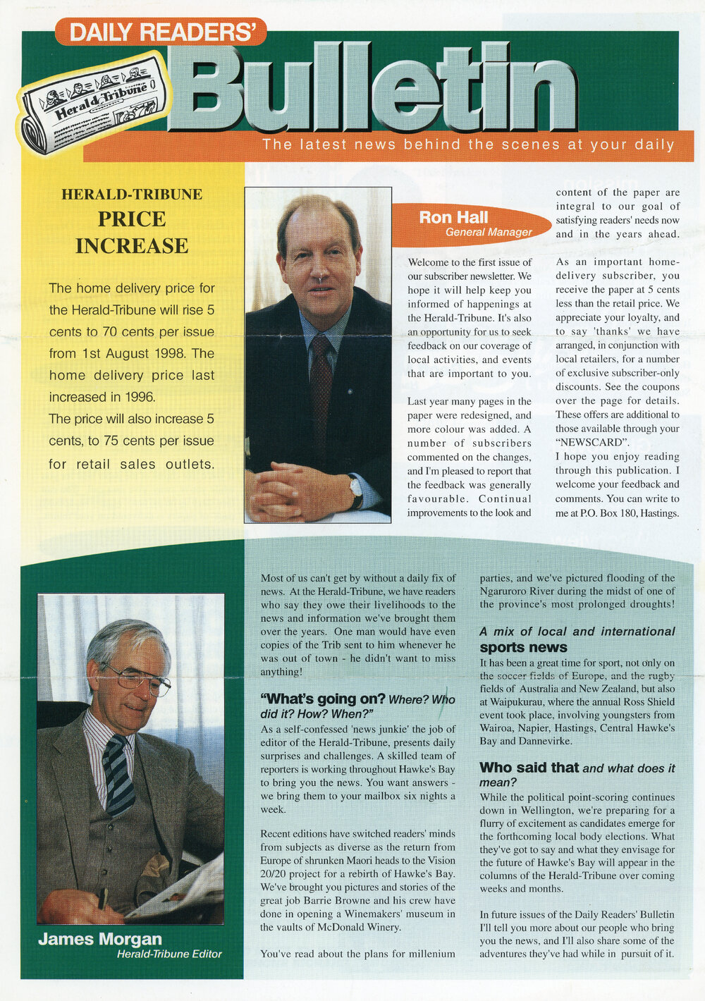 Daily Readers Bulletin 1998