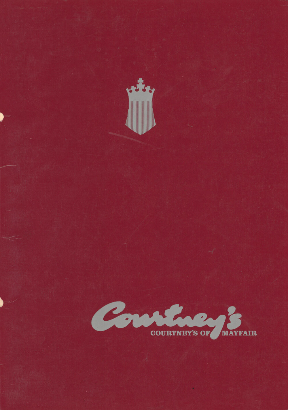 Courtney's Restaurant Menu Cover