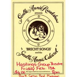 Gentle Annie Cabaret Poster
