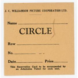 J C Williamson Circle Ticket