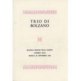 Trio Di Bolzano Concert Programme