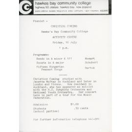 Christine Cuming Concert