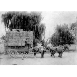 Bales of Hay on Wagon