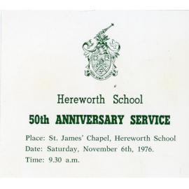 Hereworth School 50th Anniversary