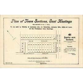 Plan of Town Sections, East Hastings