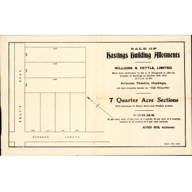 Plan of Hastings Building Allotments (Fitzroy Ave)