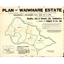 Plan of Waiwhare Estate