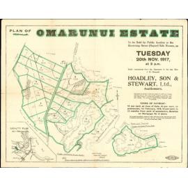 Plan of Omaranui Estate