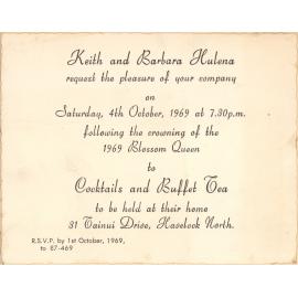 Invitation to Cocktails and Buffet Tea