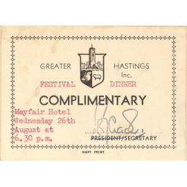 Complimentary Tickets