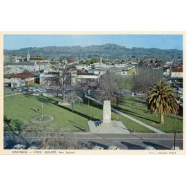 Civic Square with Library and Cenotaph