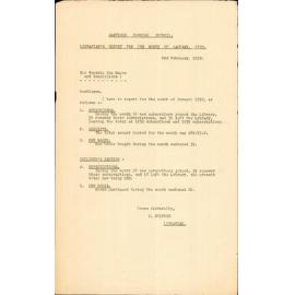 Hastings Borough Council Library Reports 1939