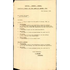 Hastings Borough Council Library Reports 1940