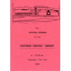 Hastings Central Library Opening 1993