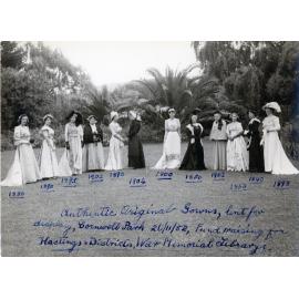 Women Posing in Vintage Gowns