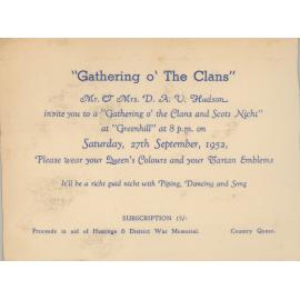 Invitation to a "Gathering o' the Clans"
