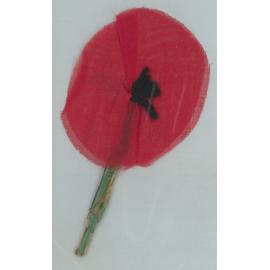 Red Fabric Poppy