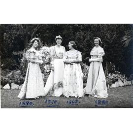 Four Women in Vintage Gowns