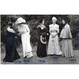 Five Women in Vintage Gowns