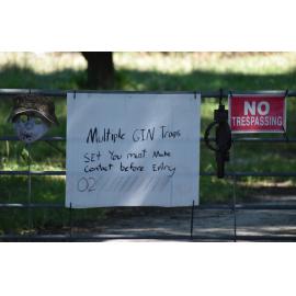 Sign on Gate