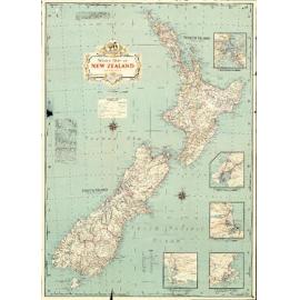 Wises Map of New Zealand Aotearoa 