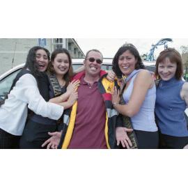 Radio Personality With Miss Plaza Winners 1995